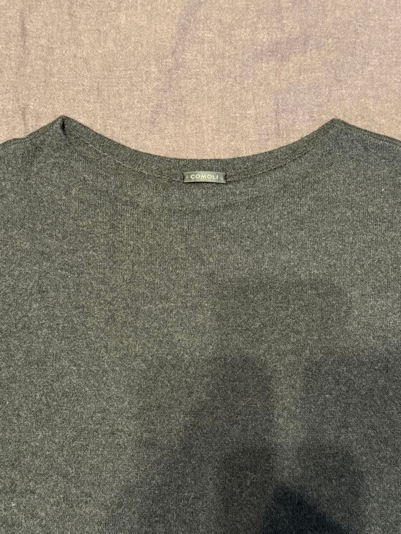 COMOLI ウール 和紙 コモリ ニット FREE CHARCOAL