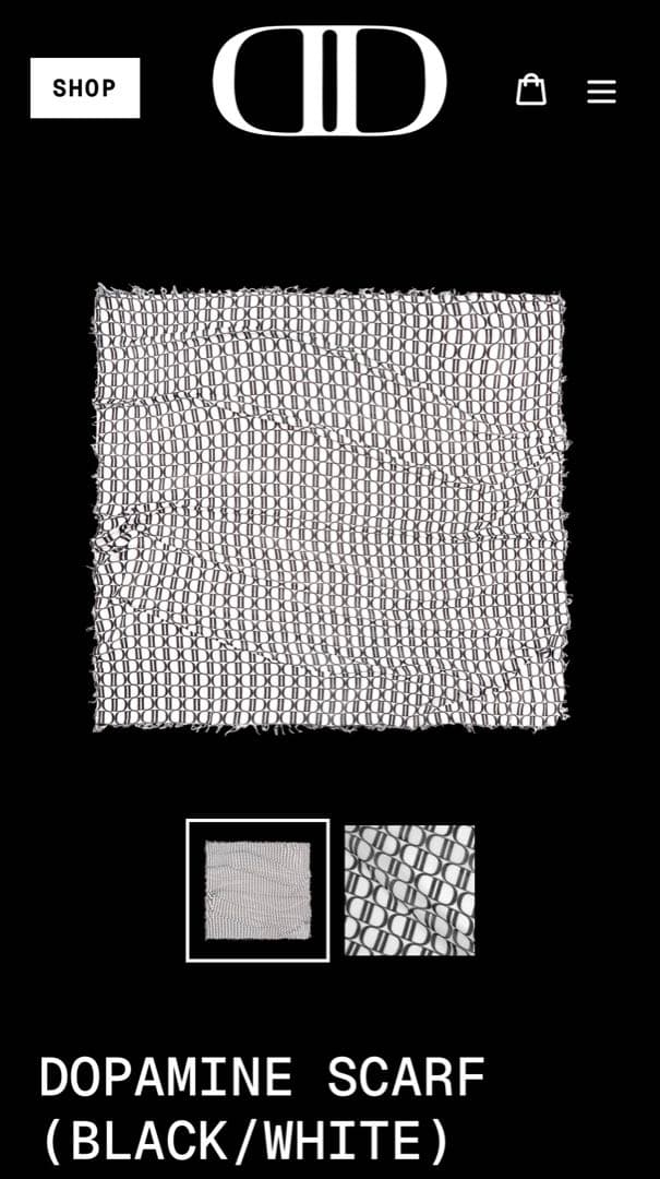 小物 lil tecca DOPAMINE SCARF (BLACK/WHITE)