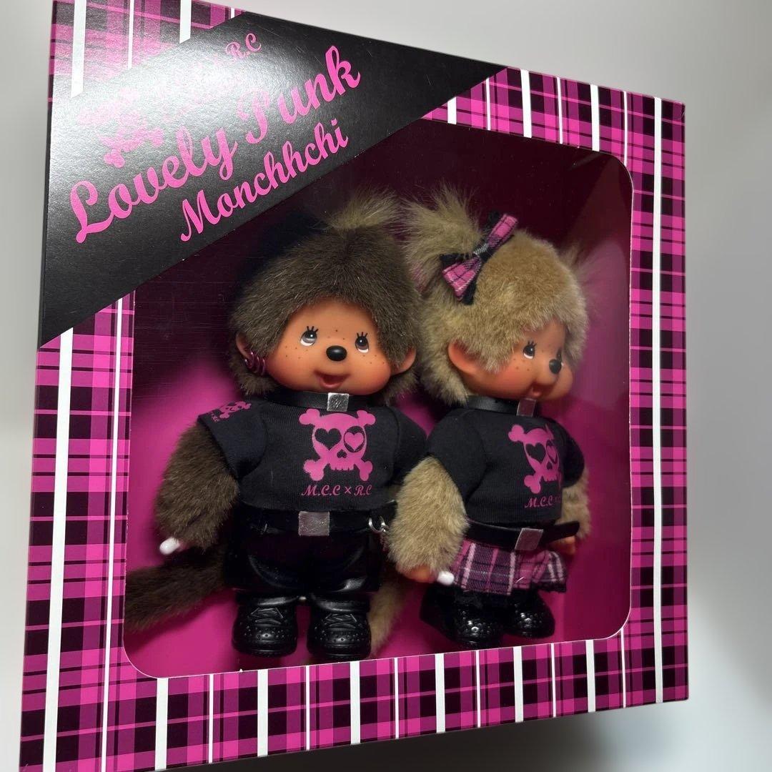 新品 ラブリーパンク モンチッチ ペア monchhichi 582