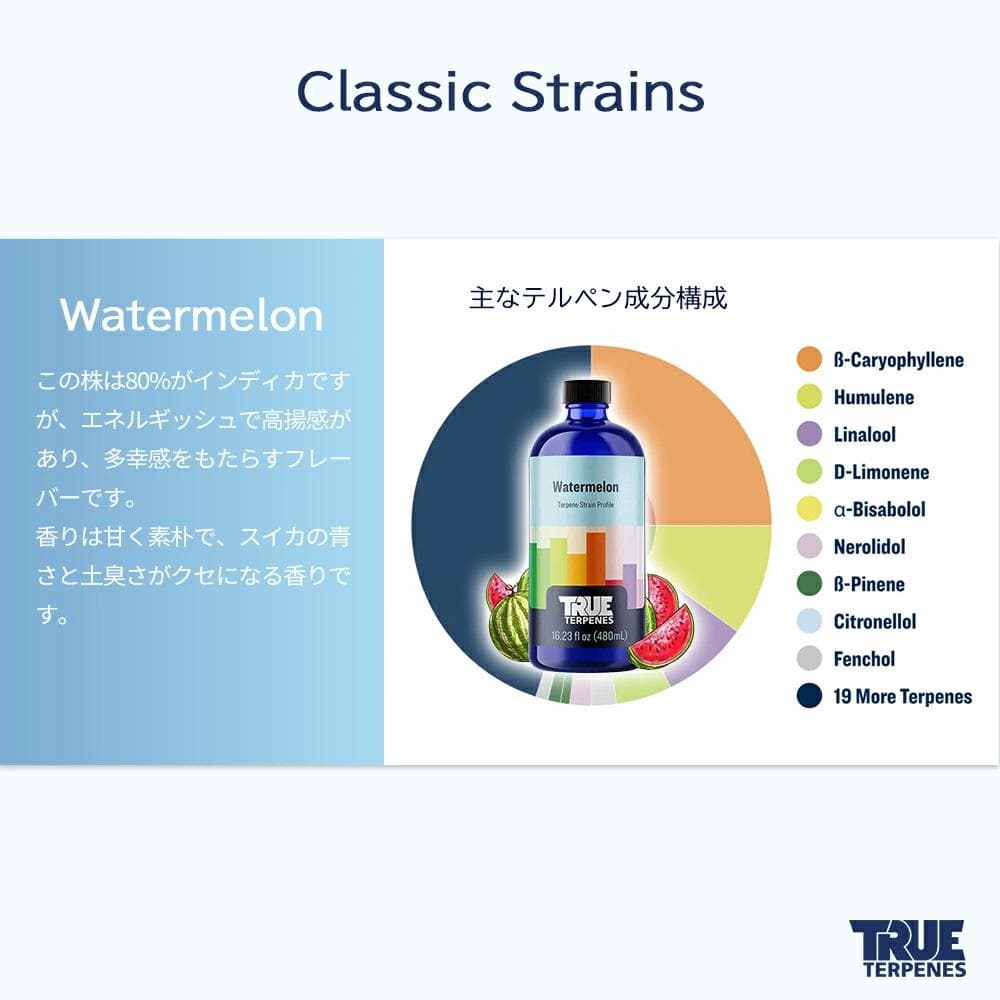 TRUE テルペン 510 CBD CBN CBG 10ml ウォーターメロン