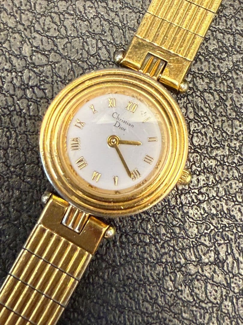 【TM020】【美品】クリスチャンディオールDior 時計 レディース　ゴールド