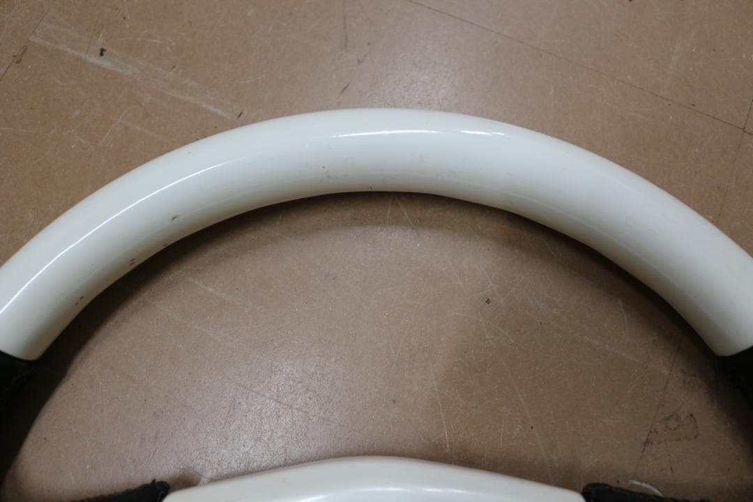 ホワイト ハンドル ステアリング junis ジャニス レトロ パーツ