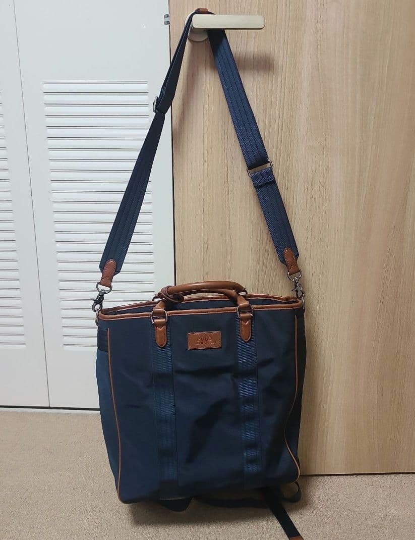 ラルフローレン ビジネスバッグ　トートバック　リュック　ナイロン　紺　2ウェイ