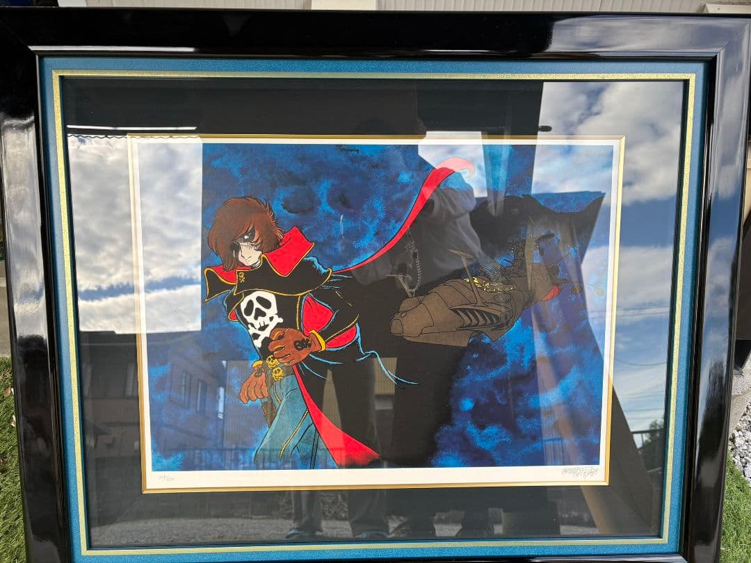 ☆メルカリ最安値☆　松本零士 シルクスクリーン ハーロックとアルカディア１号艦