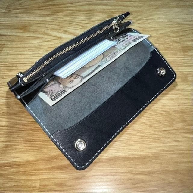 2005.5.15 ロングトラッカーウォレット/栃木レザー/ステッチ黒色