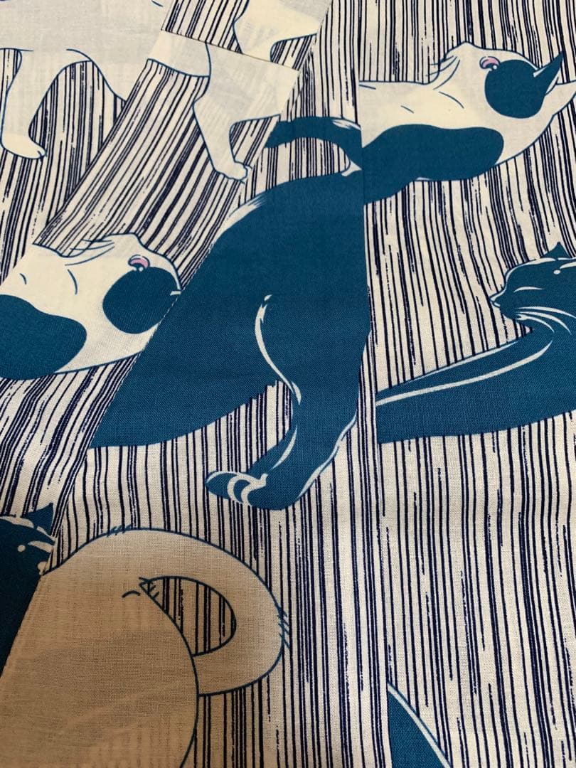 最終値下げ！　新品　猫柄　浴衣と帯　ねこ　にゃんこ