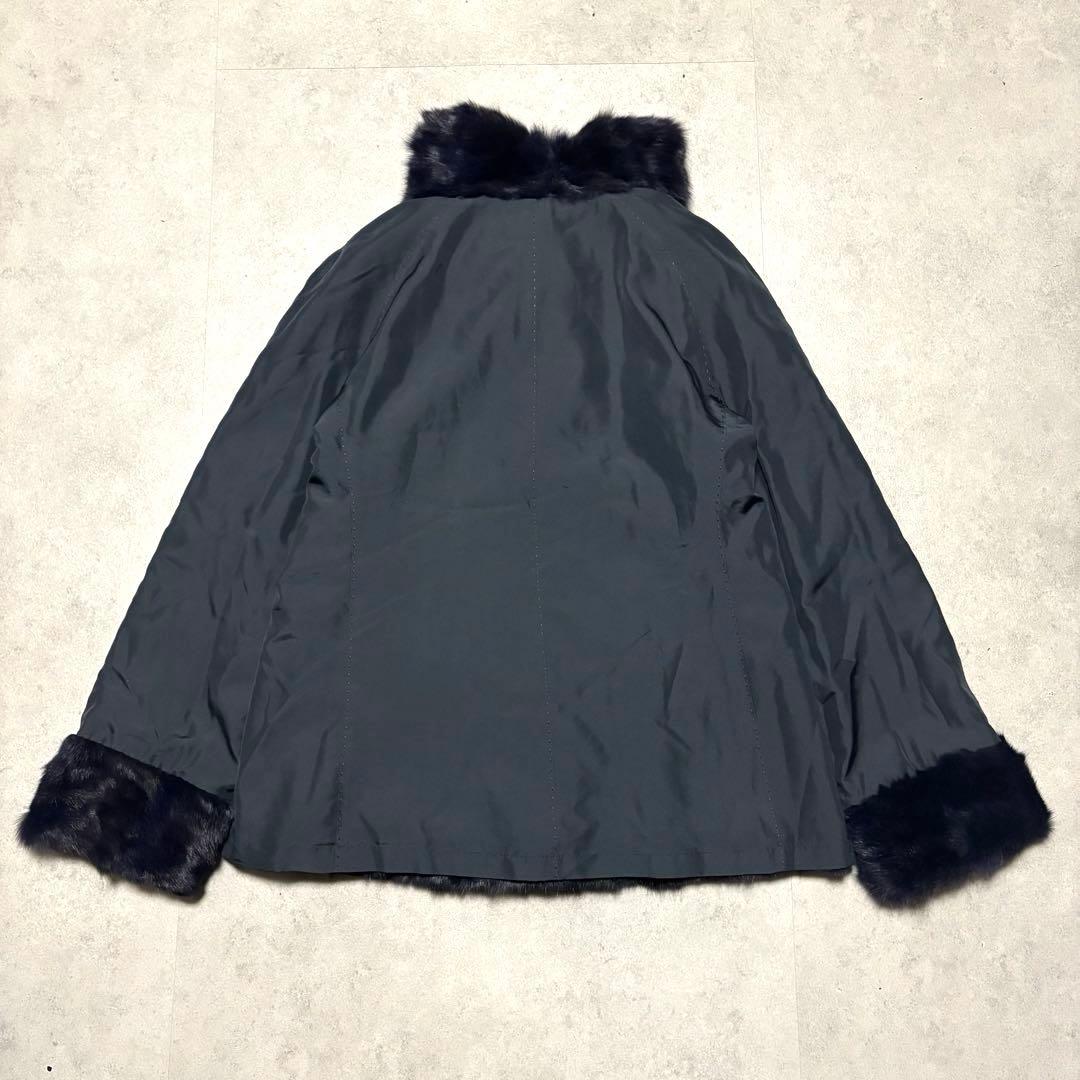 クチュールエンバ　EMBA ミンク　シルク リバーシブルコート　リアルファー