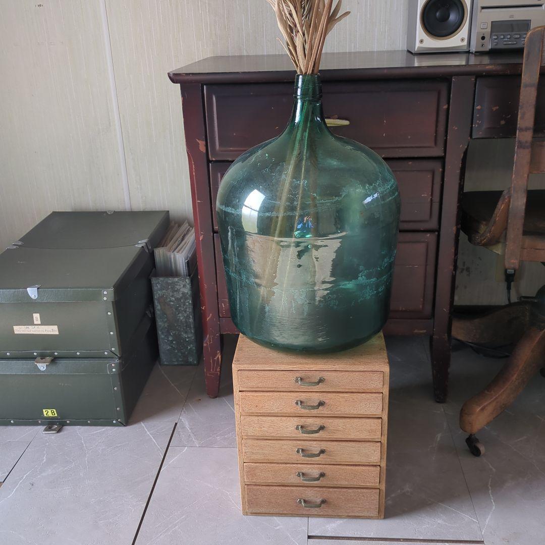 6段引き出し　ブロカント　アンティークレターケース　花台　飾り台