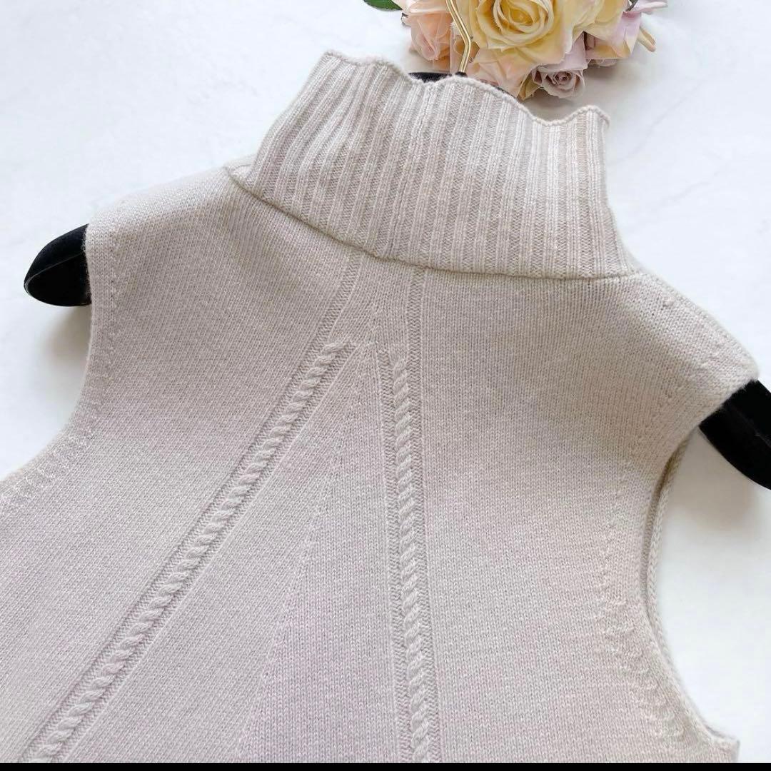 【美品】MAXMARA ベージュ ノースリーブ ロングニットワンピース❤︎