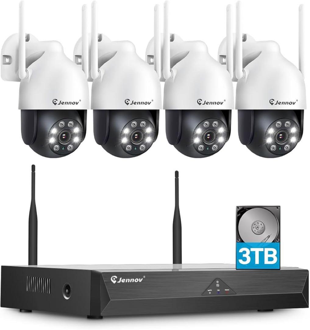 JENNOV 防犯カメラ 屋外 ワイヤレス 500万画素対応 4台セット AI