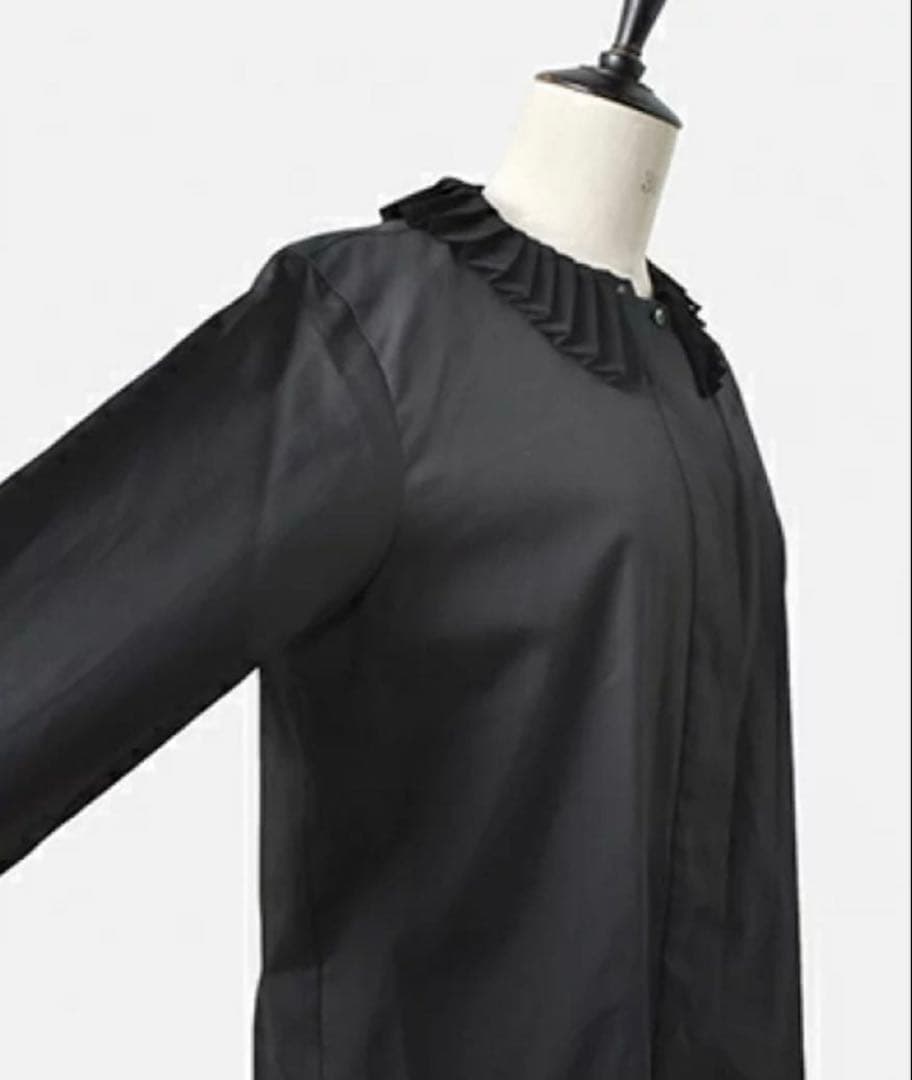 mizuiroindコットンプリーツカラーフロント