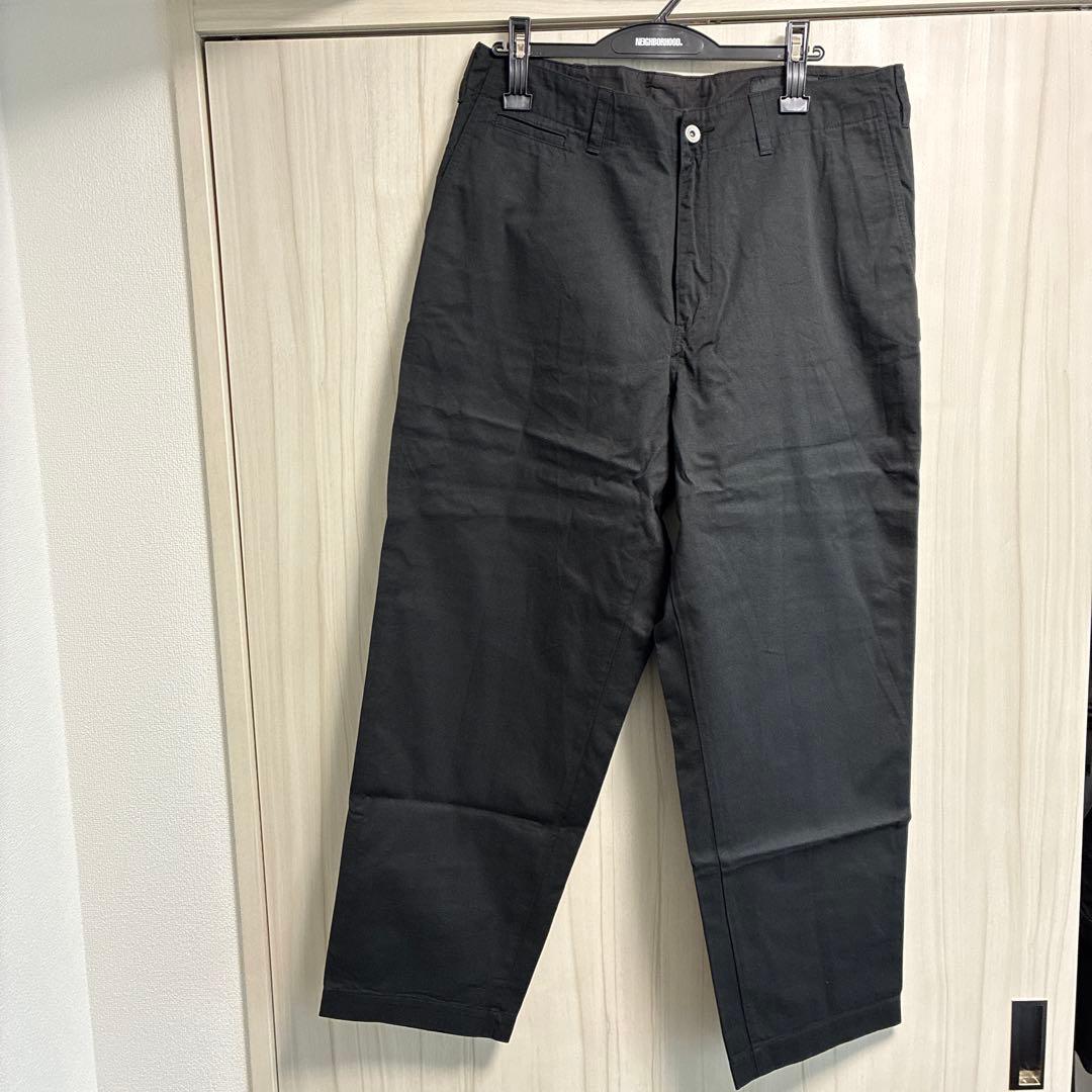 neighborhood ブラック チノパン バックポケット付き　Lサイズ　新品