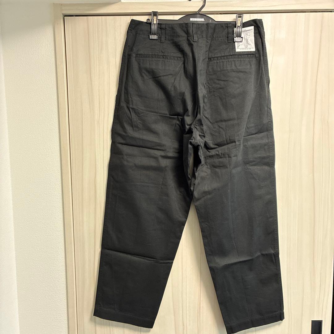 neighborhood ブラック チノパン バックポケット付き　Lサイズ　新品