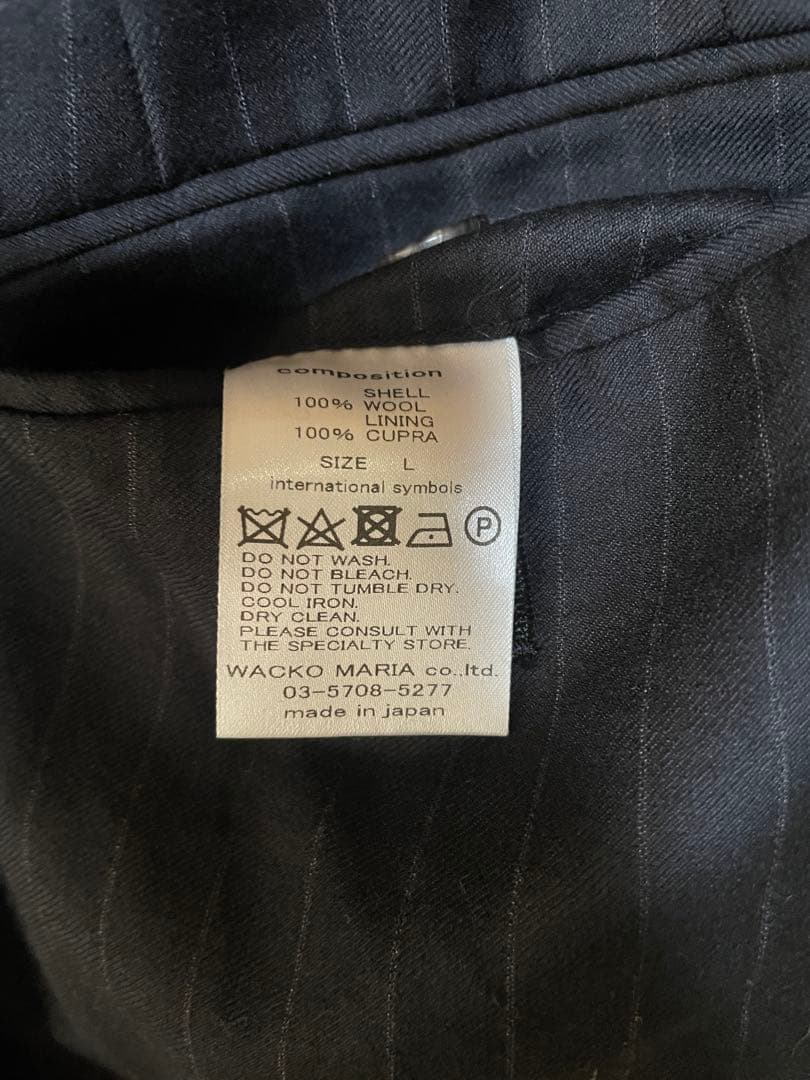 パンツ WACKO MARIA STRIPED PLEATED TROUSERS