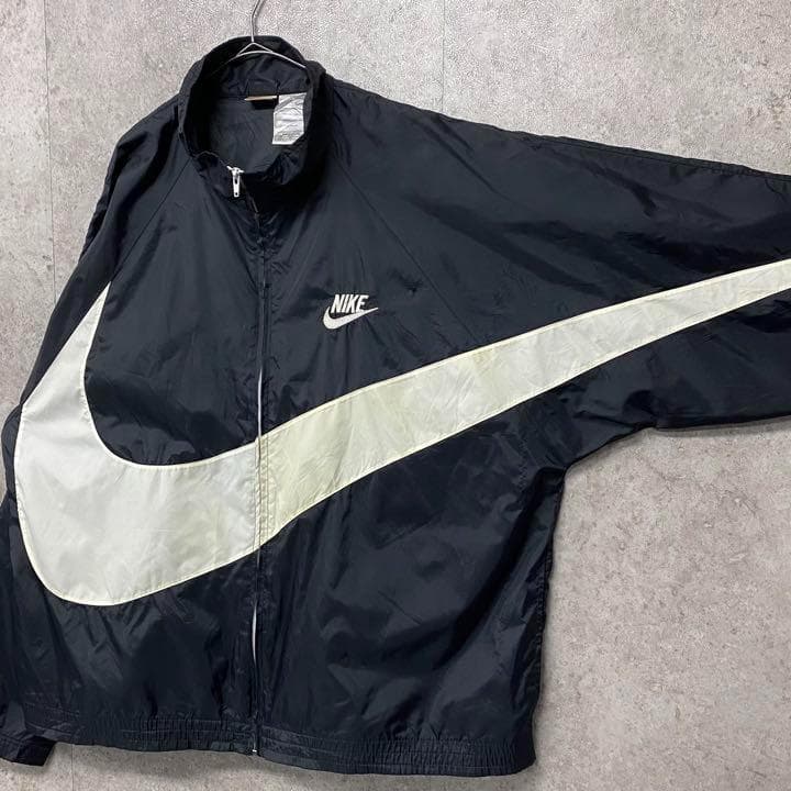 【激レア3XL☆EURO輸入90s】ナイキ ビッグスウッシュ ナイロンジャケット