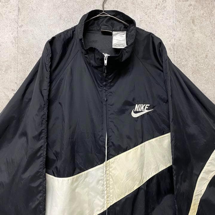 【激レア3XL☆EURO輸入90s】ナイキ ビッグスウッシュ ナイロンジャケット
