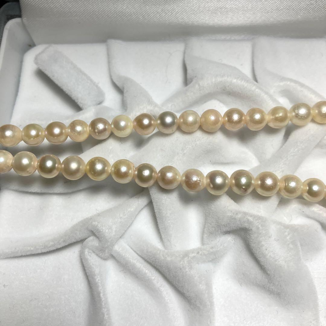 ロング✨ あこや真珠 6-6.5mm パール ネックレス 103.5cm SV