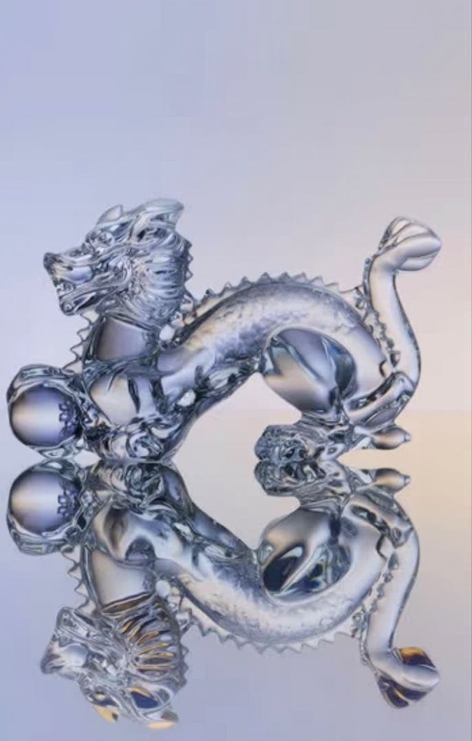 【新品未使用】バカラ / Baccarat クリスタル ドラゴン 置物　龍