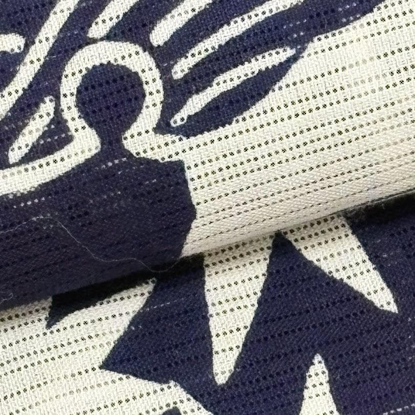 ゆりのはな　未使用品　綿絽　浴衣　竺仙風　雪輪に花柄　綿　仕立て上がり　G402