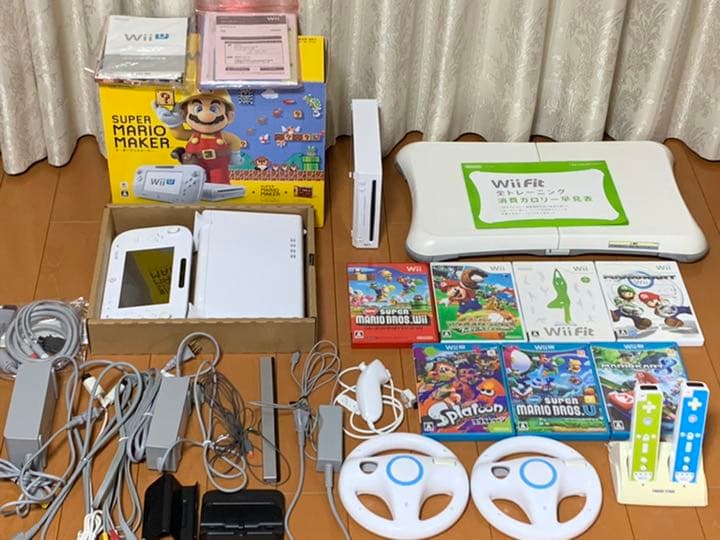 WiiU(マリオメーカーダウンロード版)&Wii&WiiFITセット