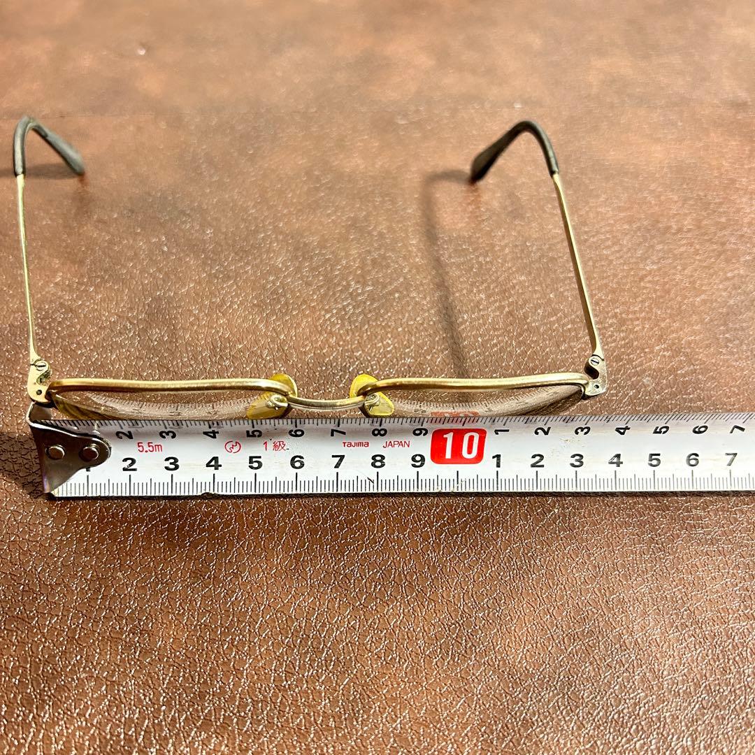 ヴィンテージ 14KWGF 14K 金張り 度入り メガネ メガネフレーム