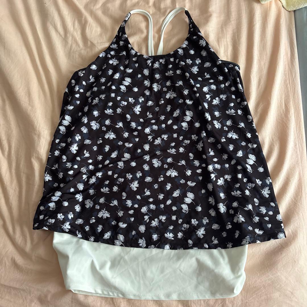 【SUKALA】フラワープリントカバータンクトップ　L L