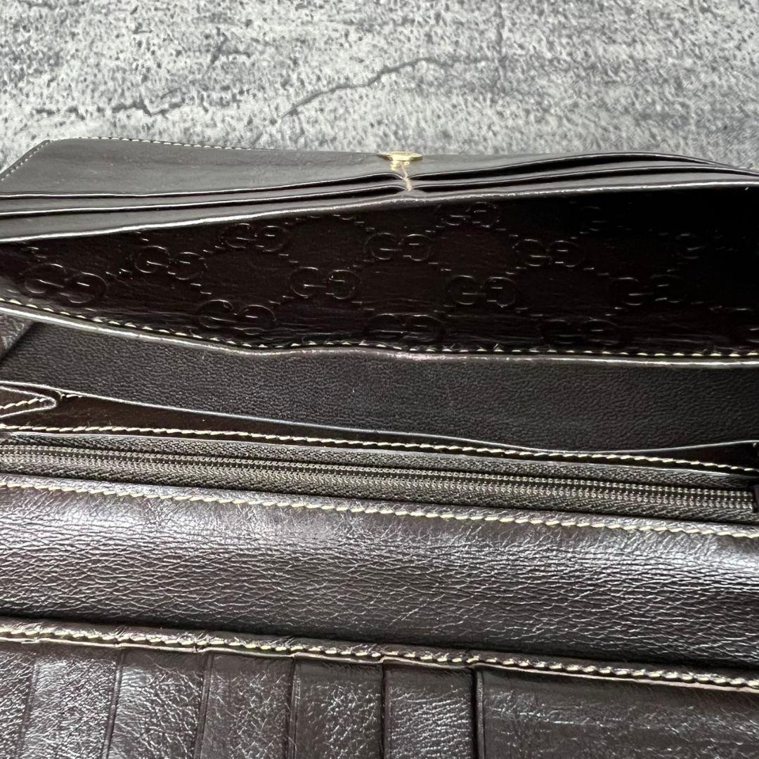 GUCCI グッチシマ インターロッキングG チャーム レザー 長財布