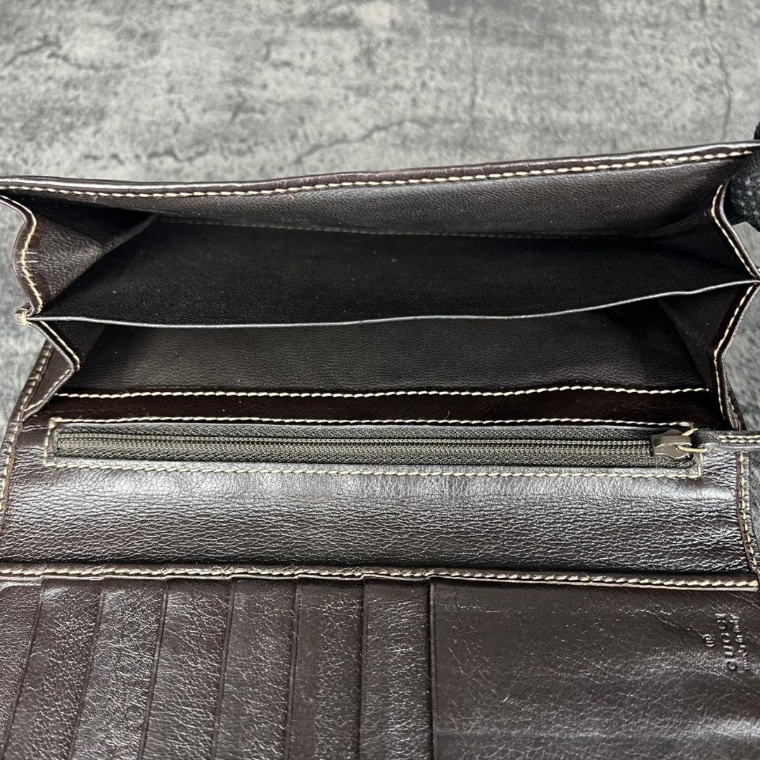 GUCCI グッチシマ インターロッキングG チャーム レザー 長財布