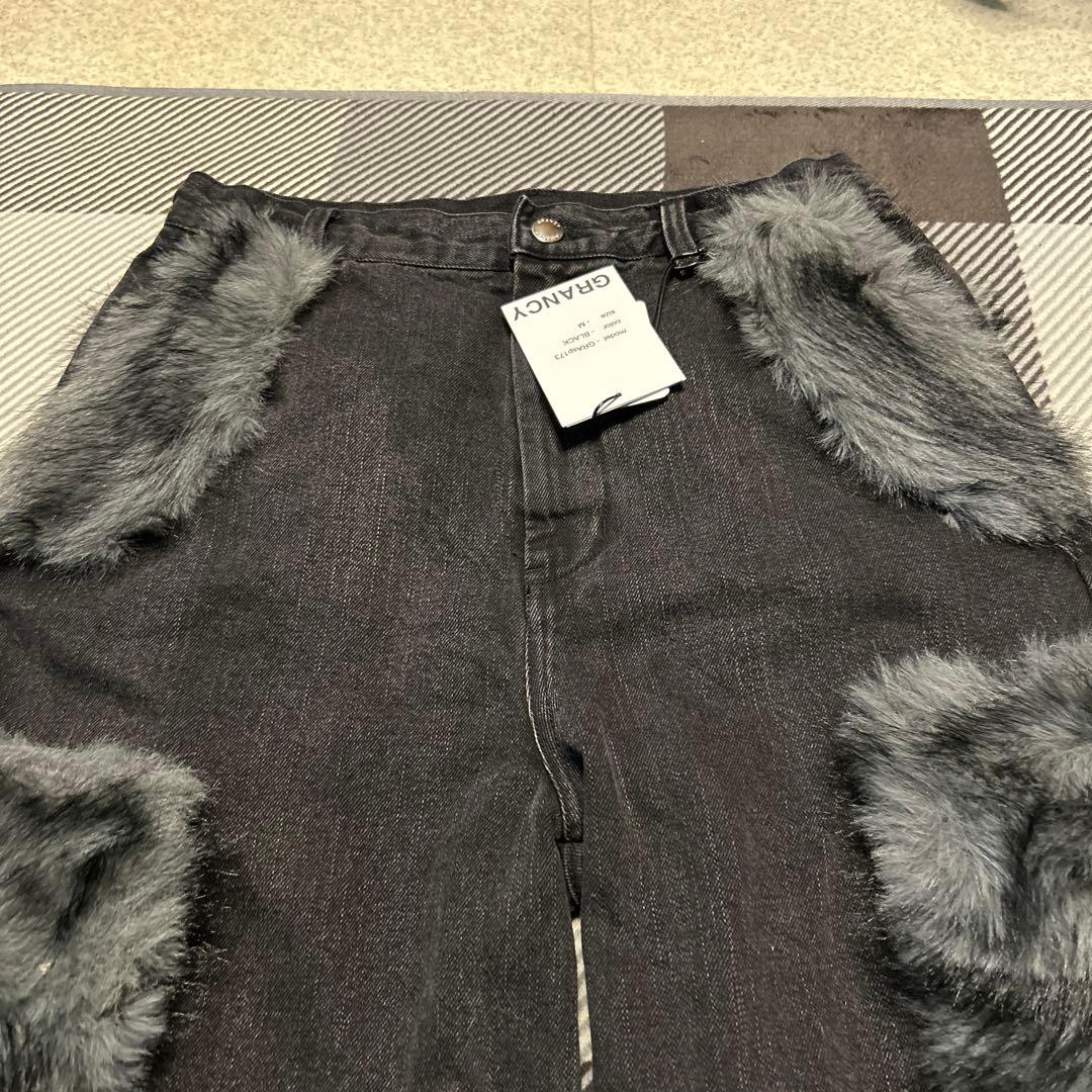 【GRANCY】　グランシー　ファーポケットデザインハーフデニムカーゴ Mサイズ