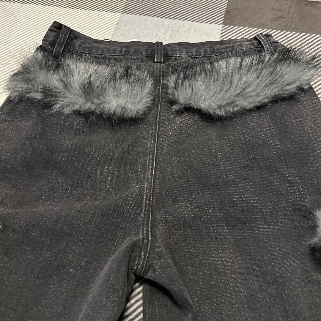 【GRANCY】　グランシー　ファーポケットデザインハーフデニムカーゴ Mサイズ