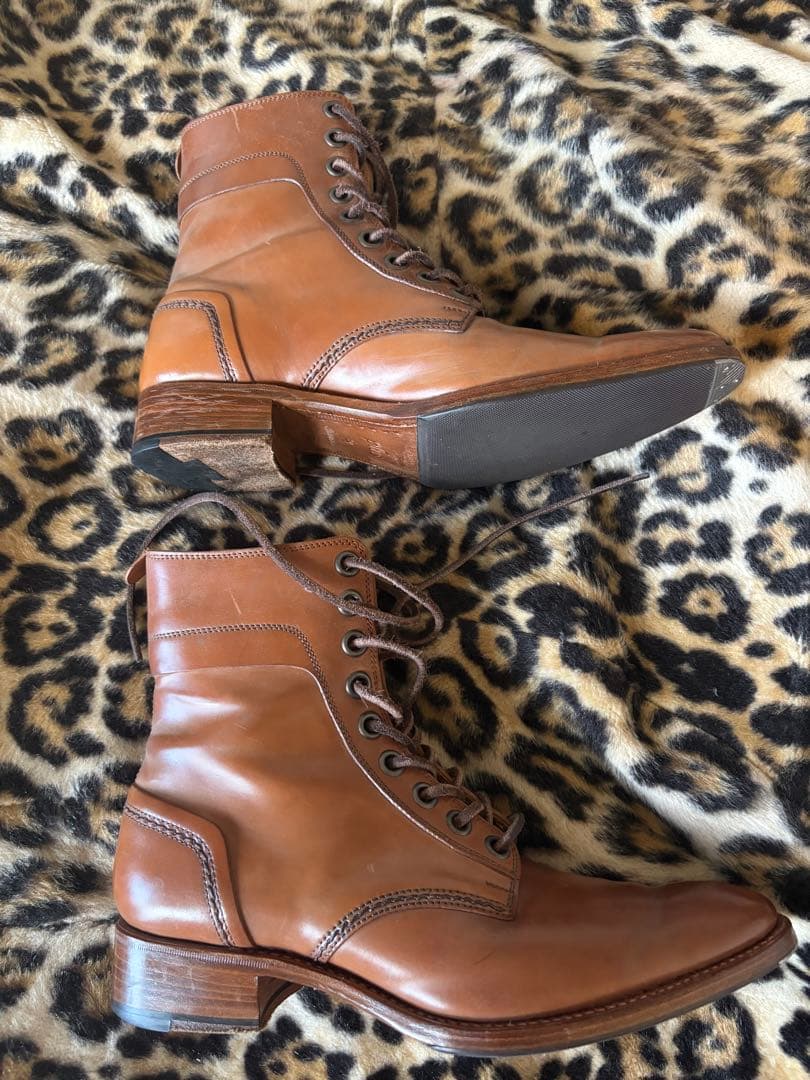 chausser ショセ plus コードバン ブーツ 茶 日本製