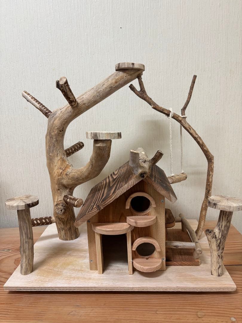 鳥インコ止まり木 流木バードアスレチック 大サイズバードジムバードトイパーチ