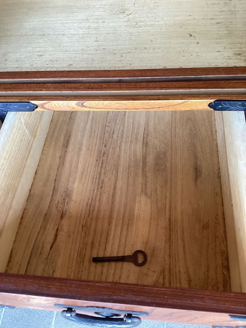 時代箪笥　民芸箪笥　装飾金具　和箪笥　欅　整理箪笥