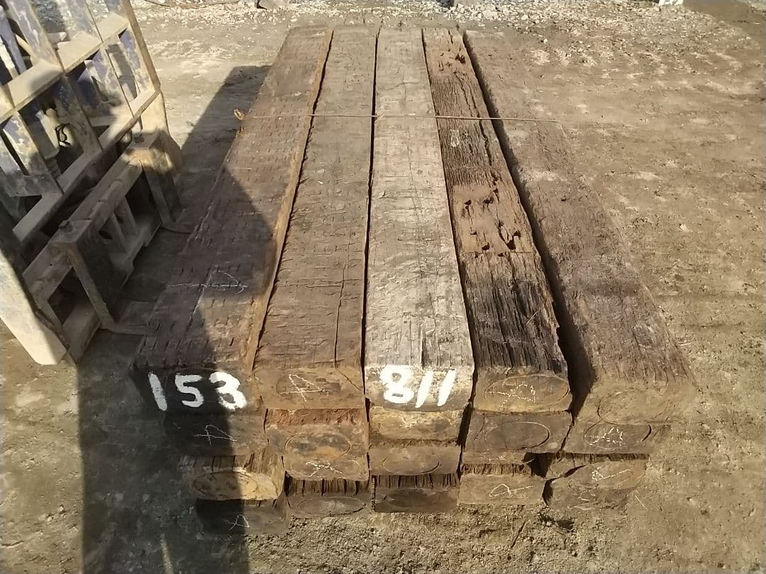 10本組 枕木 4級品 長さ約210cm 送料別 ガーデニング 花壇 庭づくり