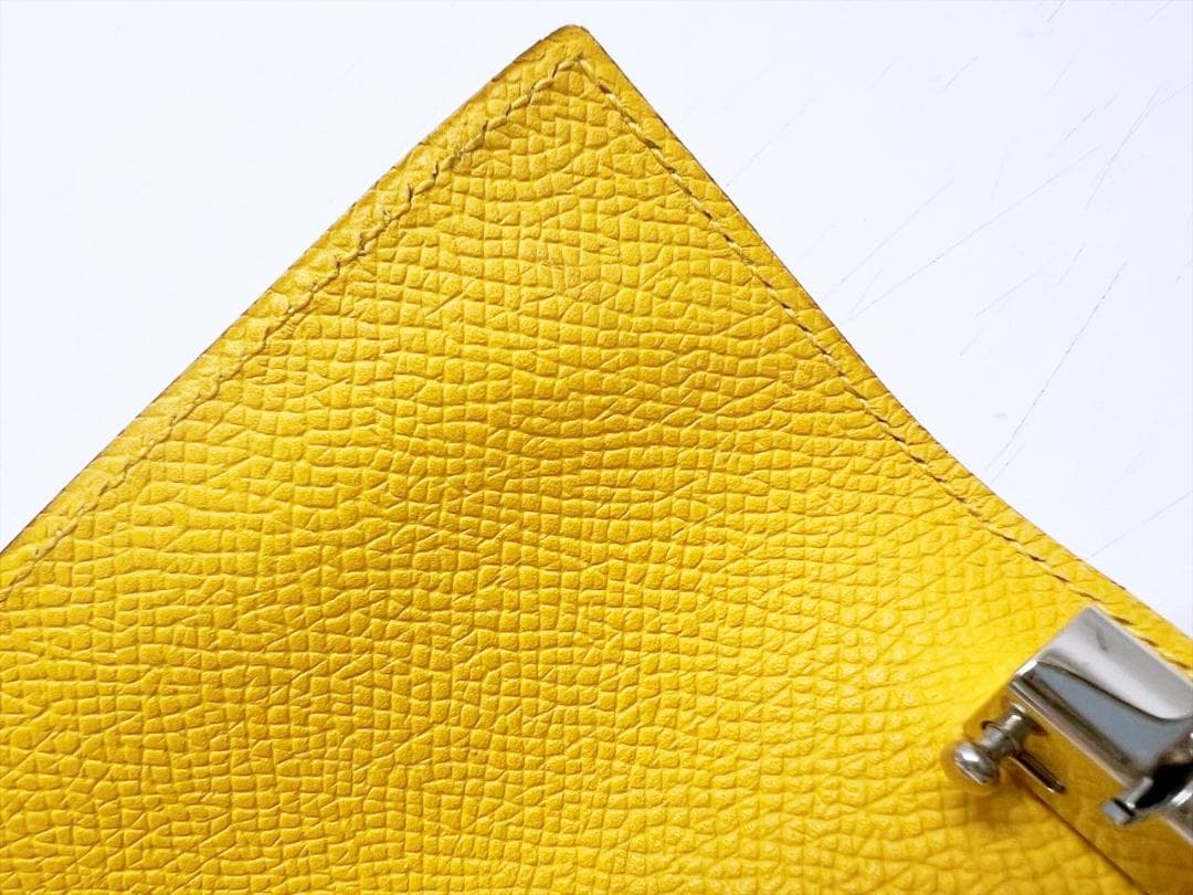 ほぼ未使用　エルメス　エチュイクレ4　キーケース　エプソン　イエロー　□M