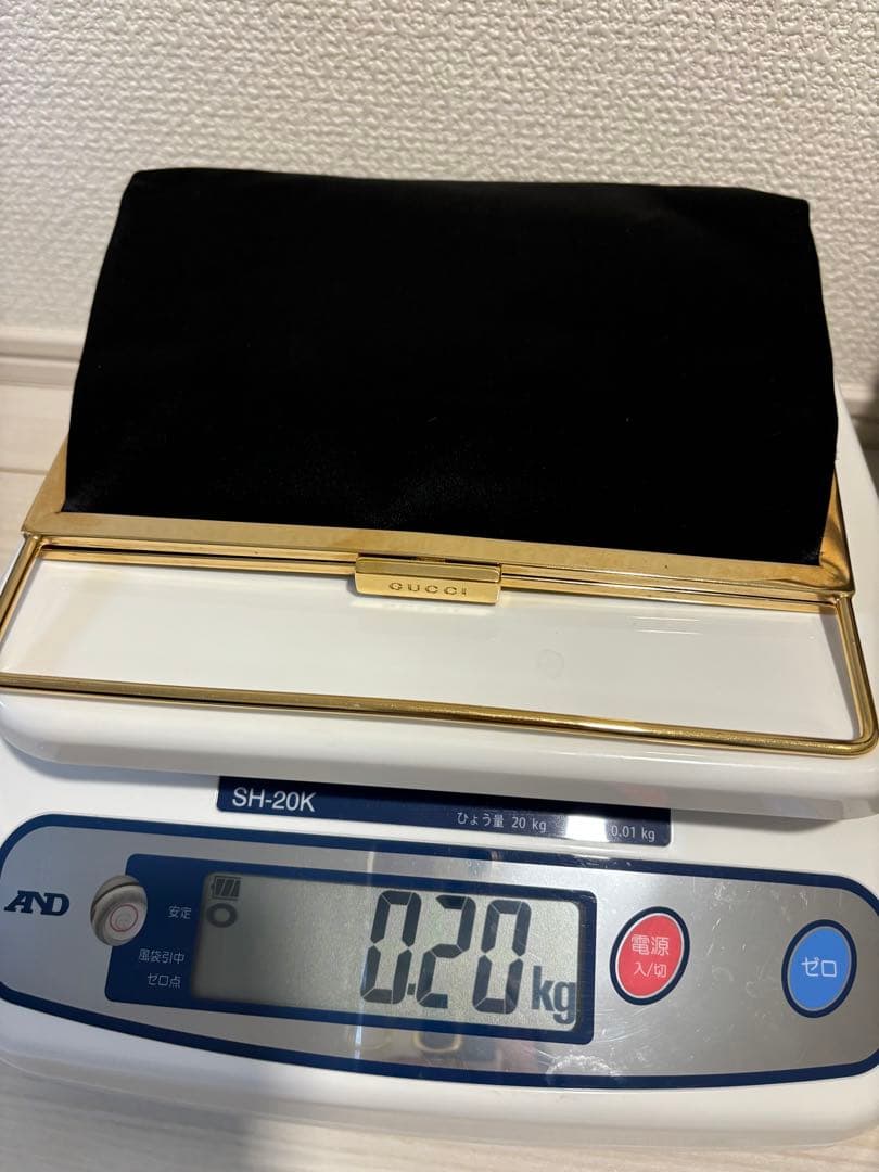 美品 ‼️GUCCI グッチ 黒 サテン　ゴールド金具 パーティーバッグ ‼️