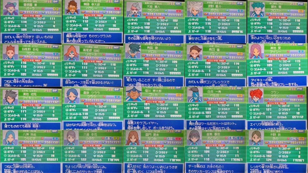 【全メンバー極限育成済】イナズマイレブン3 世界への挑戦!!ジ・オーガ