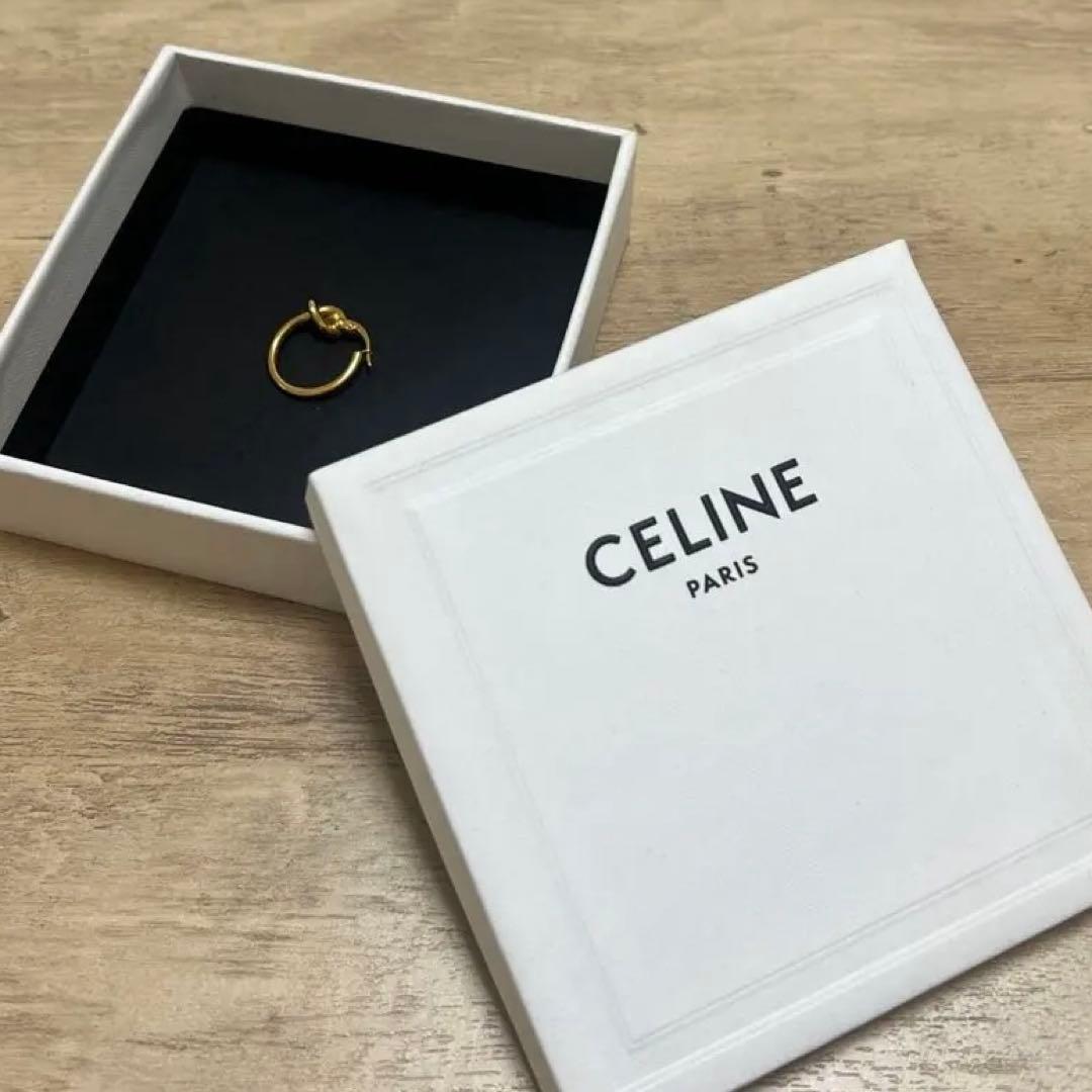 【美品】正規品 CELINE フープピアス 片耳 ゴールド セリーヌ