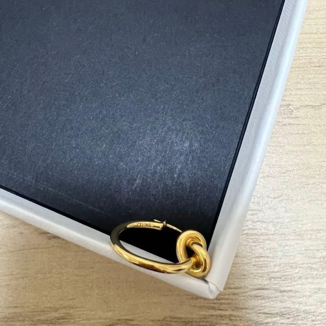 【美品】正規品 CELINE フープピアス 片耳 ゴールド セリーヌ