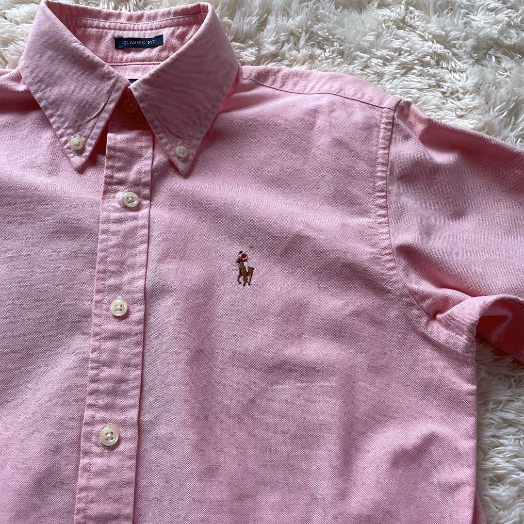美品　ラルフローレン　M オックスフォードシャツ　　ポニー　ボタンダウン　ピンク