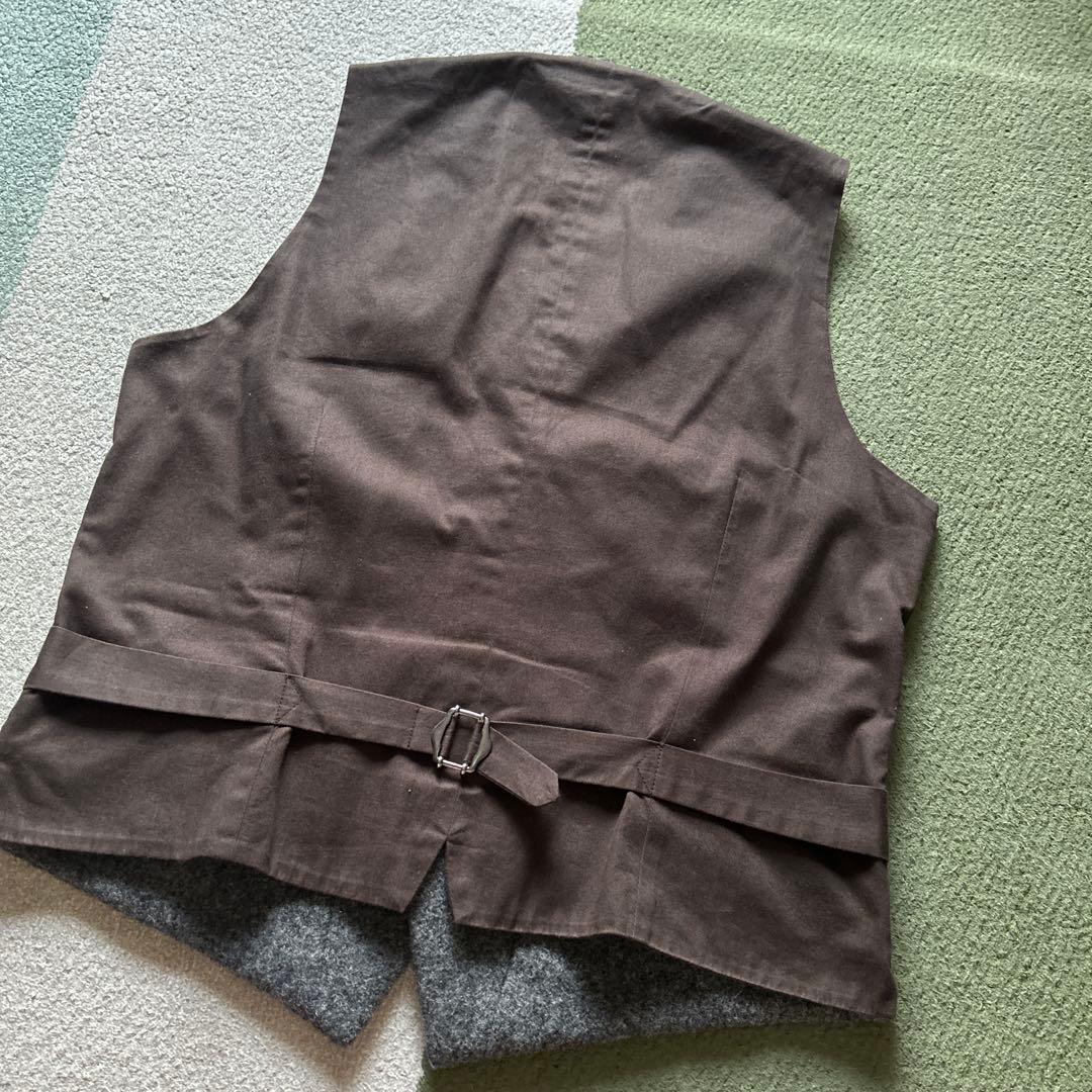 LARDINI☆グレー☆ウール ベスト サイズ48