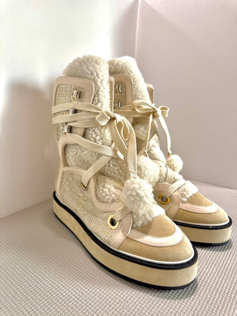 Nicholas Kirkwood ニコラスカークウッドアイボリーブーツ 38