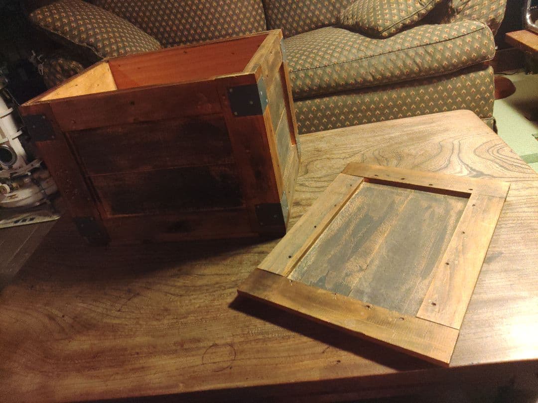 アメリカ雑貨 アメリカン雑貨 木箱 収納 アンティーク　コンテナ　ヴィンテージ