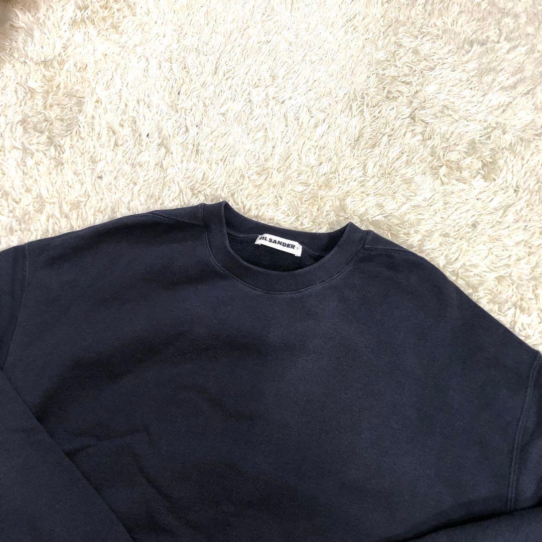 ジルサンダー JIL SANDER+ ロゴパッチスウェット ネイビー Lサイズ