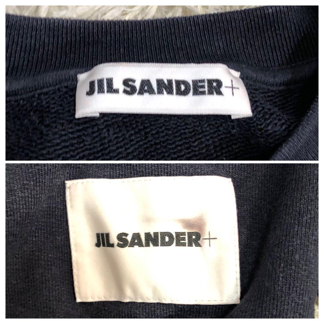 ジルサンダー JIL SANDER+ ロゴパッチスウェット ネイビー Lサイズ