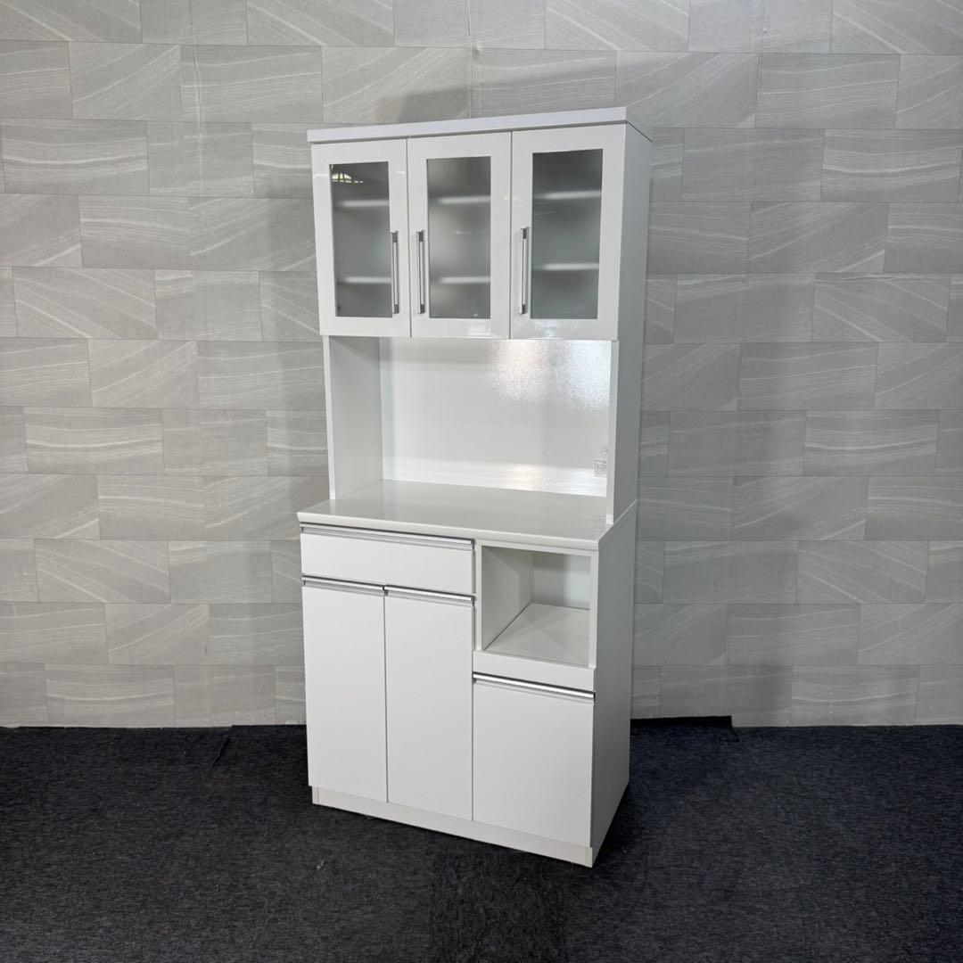 ニトリ 食器棚 レジューム 幅90cm シンプル キッチンボード d4629