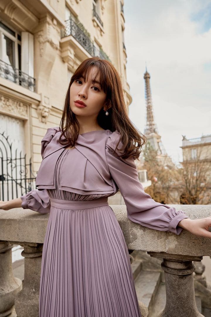 ワンピース herlipto La Rochelle Pleated Dress