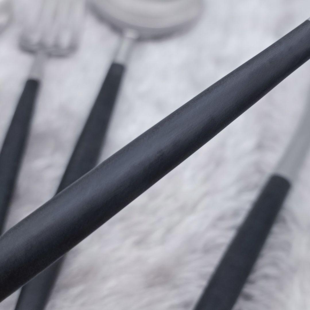 クチポール　カトラリー　ゴアシリーズ　スターターセット　ブラック　６点セット