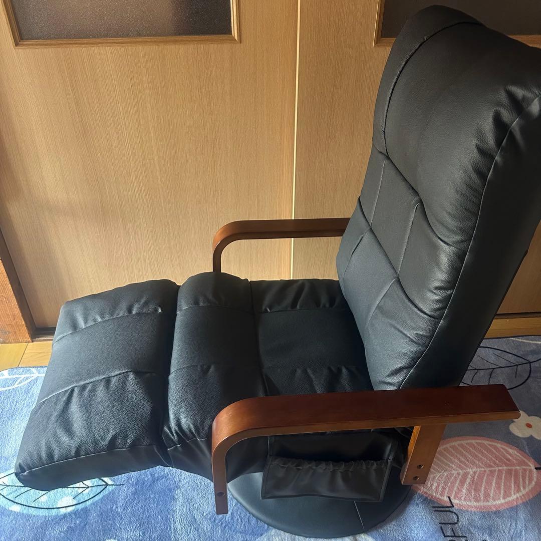 リクライニング 1人掛けソファ 黒