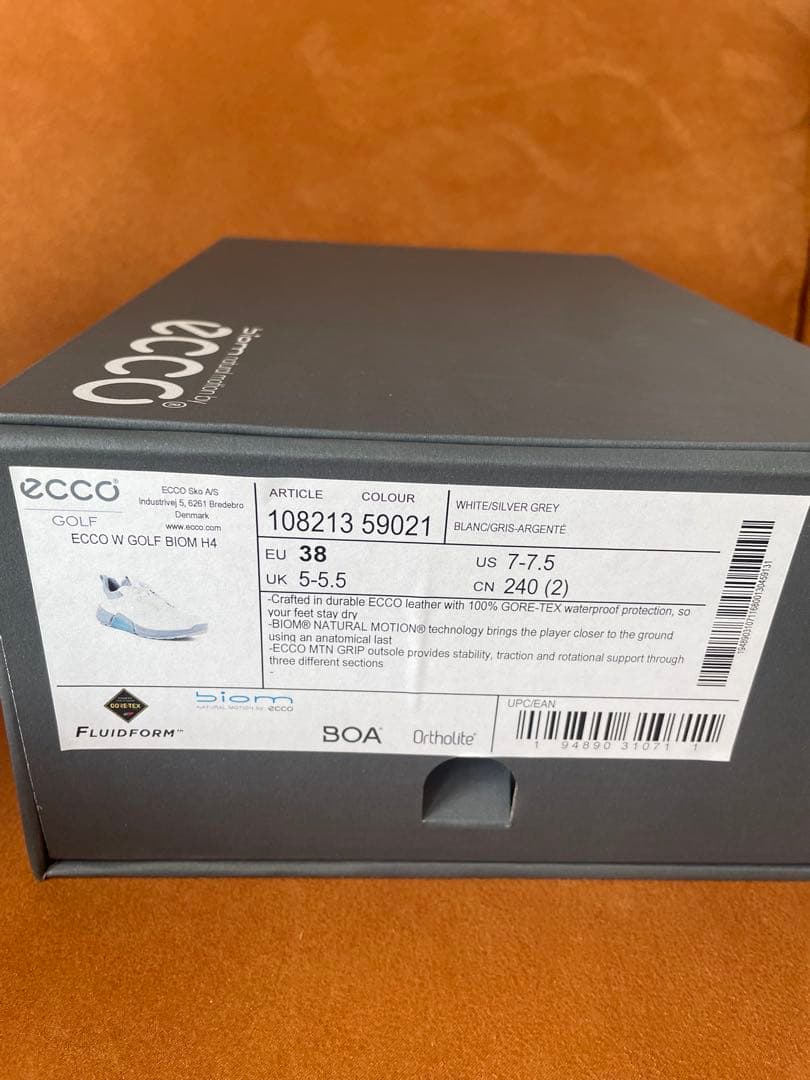 ECCO ゴルフシューズ 38 ホワイト